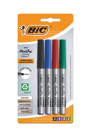 3 x BIC Marking Fine ECOlutions Marqueurs Permanents à Pointe Conique Fine - 12 produits