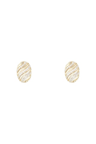 Brincos Waves Ouro amarelo e diamantes