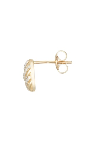 Brincos Waves Ouro amarelo e diamantes