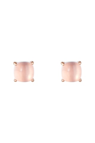 Brincos Rose Dragée Ouro rosa e quartzo