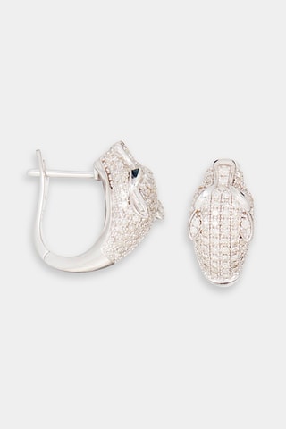 Brincos A minha pantera Ouro branco, diamantes e safiras