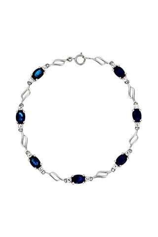 Pulseira Beni Ouro branco, topázios e safiras