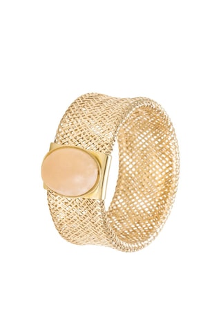Anel Quatz Rose Flamboyant Ouro amarelo e quartzo