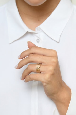 Anel Quatz Rose Flamboyant Ouro amarelo e quartzo