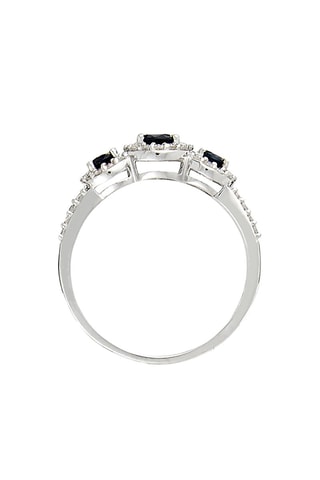 Anel Varis Ouro branco, safiras e diamantes