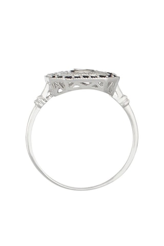 Anel Bohol Ouro branco, diamantes e safira