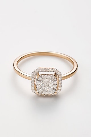 Anel De amor e ternura Ouro amarelo e diamante