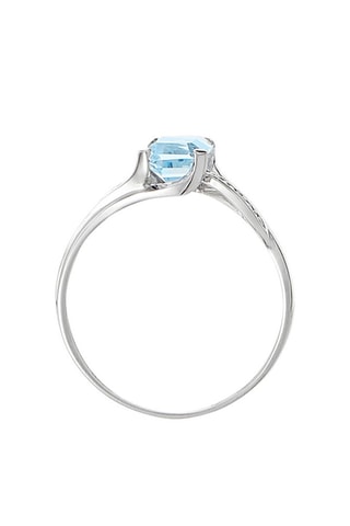 Anel Bora Bora  Ouro branco, topázio e diamantes