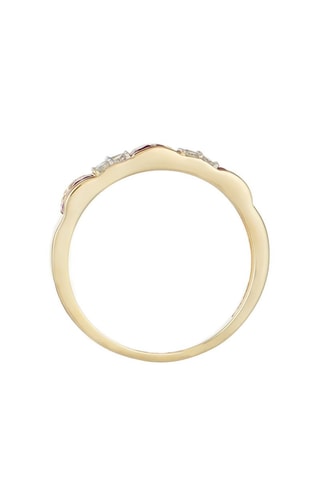 Anel Yala Ouro amarelo, rubis e diamantes