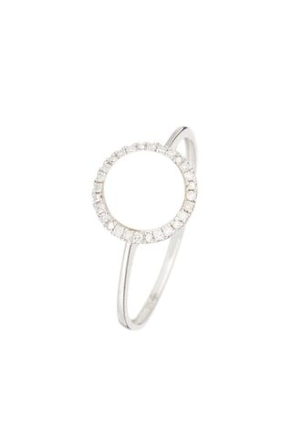 Anel Perla Ouro branco, diamantes e pérola