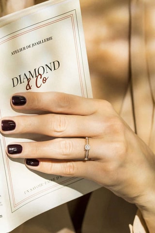 Anel solitário La Promise Ouro amarelo e diamantes