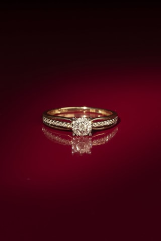 Anel solitário La Promise Ouro amarelo e diamantes