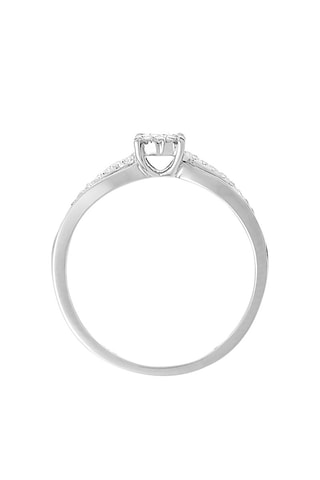 Anel solitário La Promise Ouro branco e diamantes