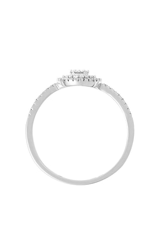 Anel solitário Beauty Queen Ouro branco e diamantes
