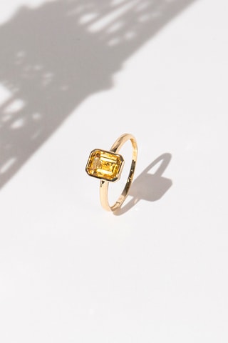 Anel Classy Ouro amarelo e citrino