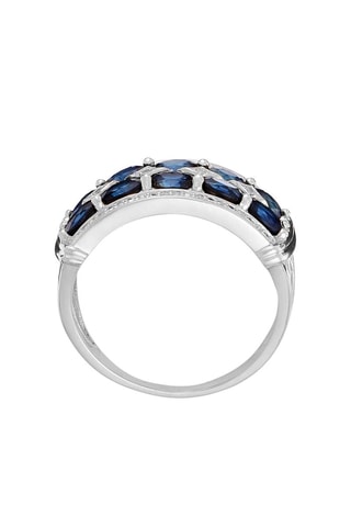 Anel Hanoï Ouro branco, diamantes e safira
