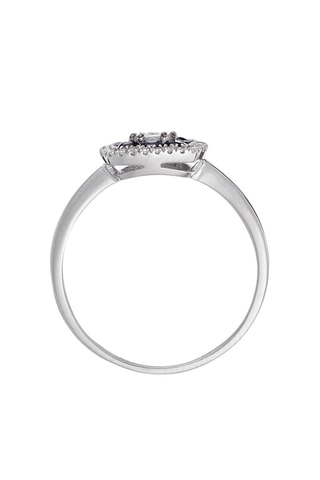 Anel Volga Ouro branco, diamantes e safira