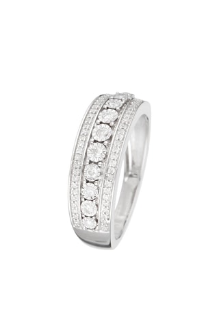 Anel Rosaline Ouro branco e diamantes