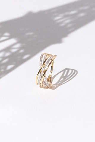Anel Lampang Ouro amarelo e diamantes