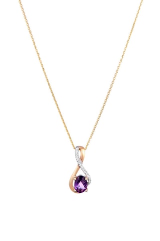 Pendente Mayotte Ouro amarelo, diamantes e ametista