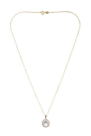 Pendente Apayao - Ouro amarelo, diamantes, ametista e topázio