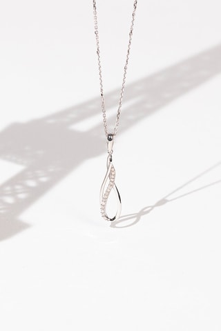 Pendente Infinito Ouro branco e diamantes