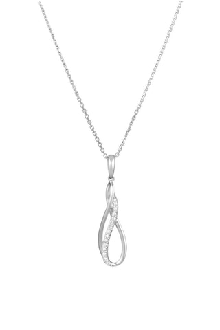 Pendente Infinito Ouro branco e diamantes