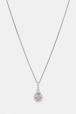 Pendente Goutte moi - Ouro branco, ametista e diamantes