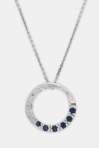 Pendente Zante - Ouro branco, safiras e diamantes