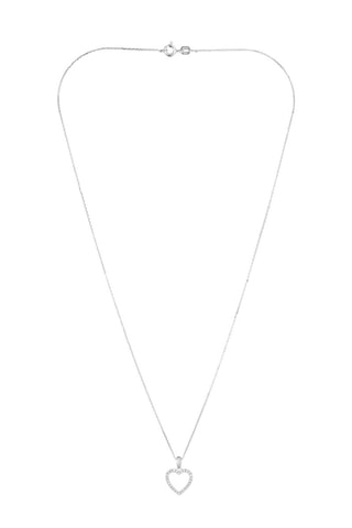 Pendente Elue de ton cœur Ouro branco e diamantes