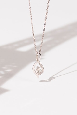 Pendente Luna  Ouro branco e diamantes