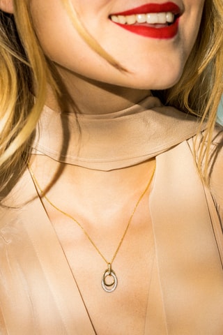 Pendente Double Jeu Ouro amarelo e diamantes 0,18 quilate/29