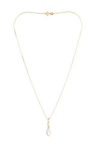 Pendente Infinito Ouro amarelo e diamantes 0,08 quilate/15