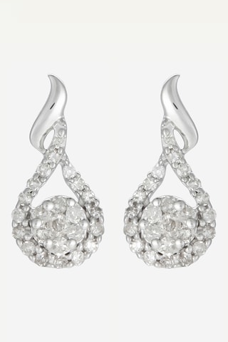 Brincos Luisa - Ouro branco e diamantes