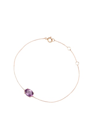 Pulseira Lilou - Ouro rosa e ametista