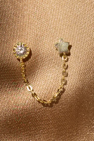 Boucle d'oreille 2 trous Royal Or jaune