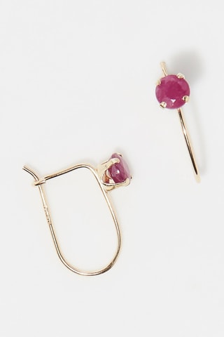 Boucles d'oreilles Rubis envoûtant 
Or jaune et rubis