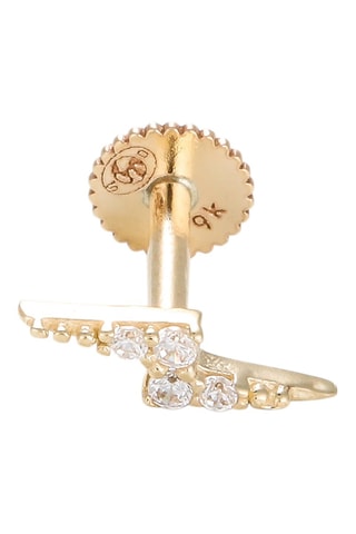 Bijou de cartilage Eclair brillant - Or jaune