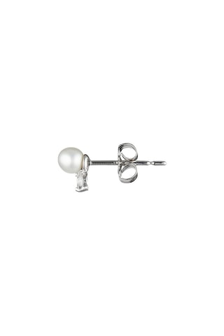 Brincos Uni Ouro branco e pérolas de água doce