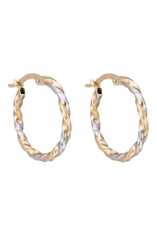 Argolas bicolor  Ouro amarelo e ouro branco