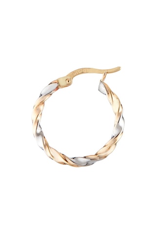 Argolas bicolor  Ouro amarelo e ouro branco