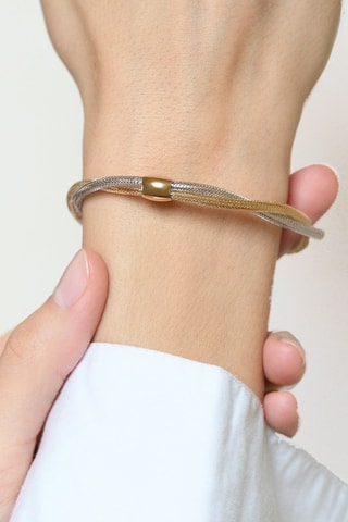 Pulseira Amore Mio 
Ouro amarelo e ouro branco