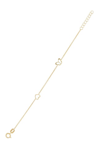 Bracelet enfant Coeur & Papillon Or jaune