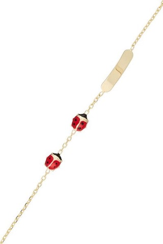 Pulseira 2 Joaninhas  Ouro amarelo