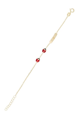 Pulseira 2 Joaninhas  Ouro amarelo