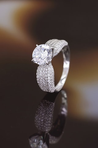 Anel Don d'amour   Ouro branco