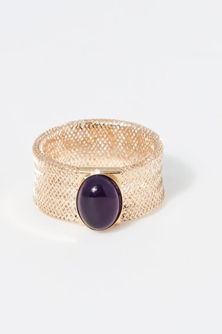 Anel Amethyste flamboyant Ouro amarelo e ametista