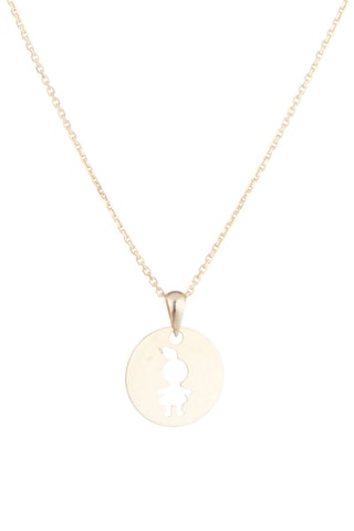 Pendentif Little Girl Or jaune