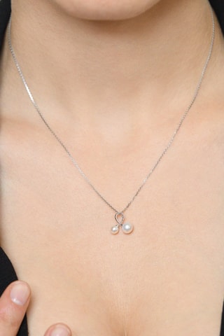 Pendente Mes Perles  Ouro branco