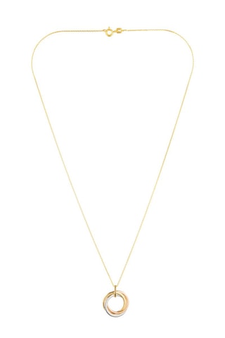Pendentif Trio de cercle  Or jaune, or blanc et or rose
